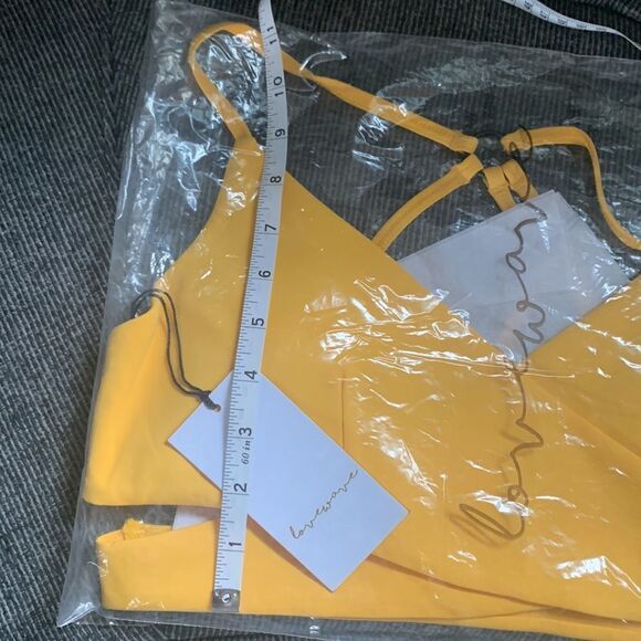 REVOLVE Lovewave Brittany Luka Strappy Yellow Sports Bra sz large - Picture 4 of 7